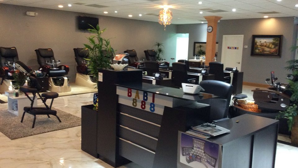 Bright salon interior with treatment chairs.